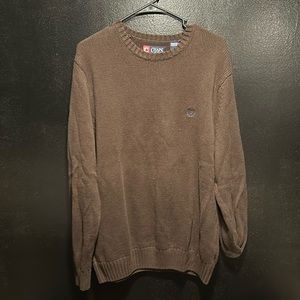 Chaps brown knit sweater